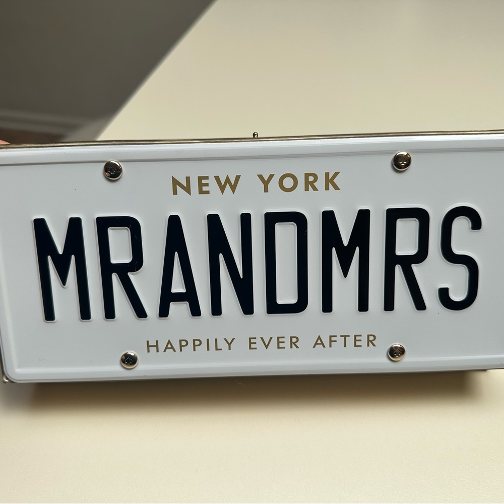 Kate Spade Mr And Mrs License Plate Clutch